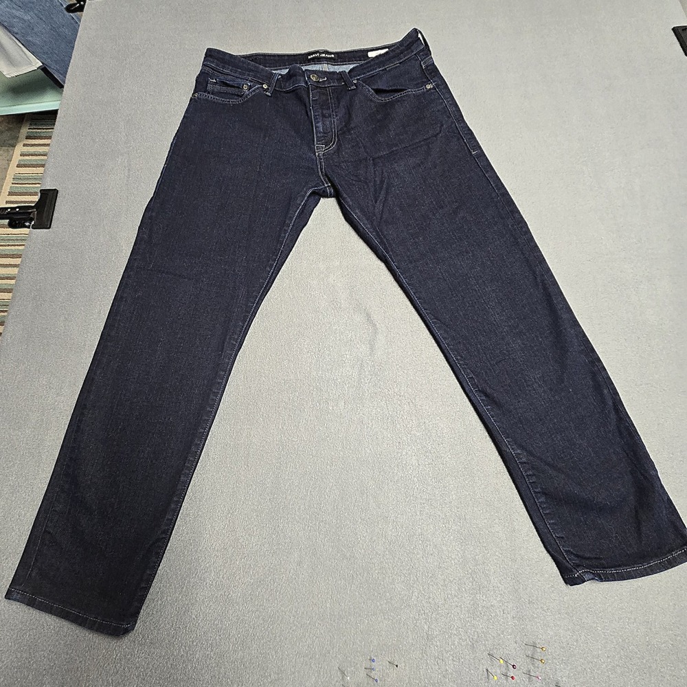 Mavi Jake Slim Leg Mens Dark Wash Indigo Stretch Denim Jeans34x28 Made in Turkey